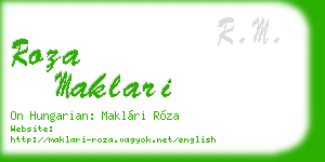 roza maklari business card